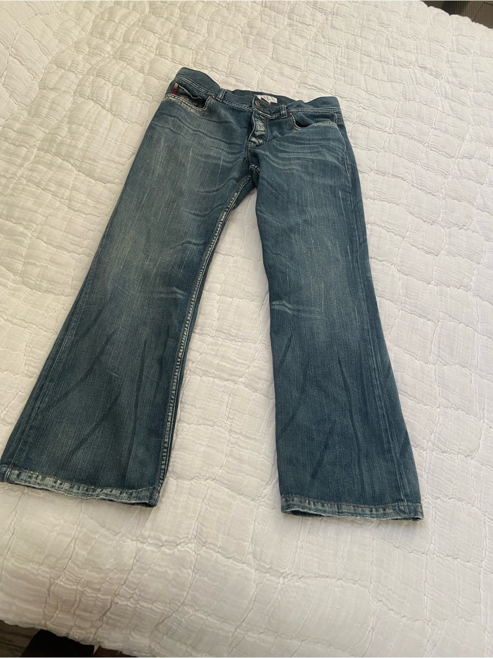 Men’s Blue Denim Jeans - Flared Leg